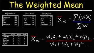 How To Find The Weighted Mean and Weighted Average In Statistics [upl. by Weirick769]