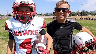 🏈TAYDENS FIRST TACKLE FOOTBALL GAME 🏈 [upl. by Anitneuq]