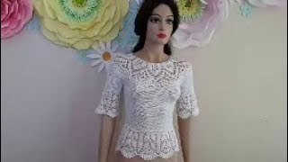 How to Crochet a Lace Blouse  Part 1 [upl. by Erdnaxela]