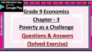 Ch 3 Poverty as a Challenge Economics Grade 9 CBSE Solved Exercise with Hindi explanation [upl. by Thury]