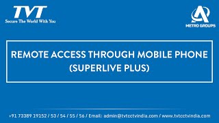 TVT  Remote Access Through Mobile Phone Superlive Plus [upl. by Morrell56]