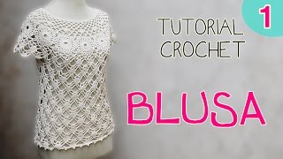 Tutorial blusa en crochet 12 [upl. by Nafri544]