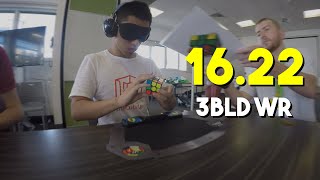 Rubiks Cube Blindfolded World Record  1622 seconds Former [upl. by Judie977]