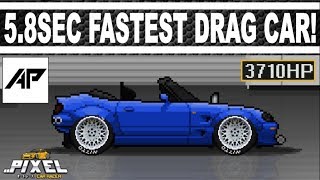 Pixel Car Racer  FASTEST Drag Car Tune  58 Second 14Mile [upl. by Uke]