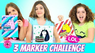 3 Marker Challenge  CraftyGirls [upl. by Berhley]