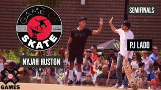 PJ Ladd vs Nyjah Huston GAME OF SKATE SEMIFINALS  World of X Games [upl. by Oidivo]