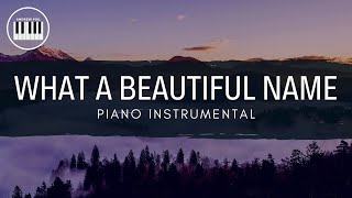 WHAT A BEAUTIFUL NAME HILLSONG PIANO INSTRUMENTAL WITH LYRICS BY ANDREW POIL  PIANO COVER [upl. by Lala]