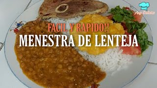 MENESTRA DE LENTEJA🍛 Fácil y Rápido [upl. by Forrest]