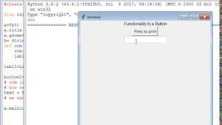 Adding a Text box and a Button printing in Python [upl. by Kenlee403]