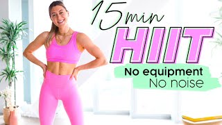 15 MIN HOME HIIT WORKOUT  No Equipment No Noise No Impact [upl. by Dedie111]