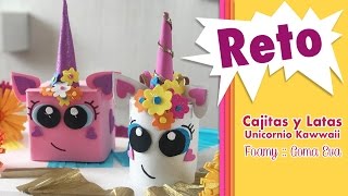 Reto Unicornio Kawaii en Cajitas y Latas  Chuladas Creativas [upl. by Martguerita144]