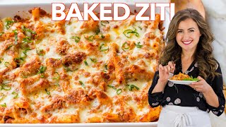 Baked ZITI Recipe  Easy PASTA CASSEROLE [upl. by Ludly]