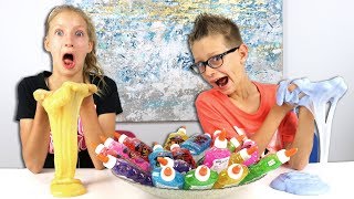 3 Colors of Glue Slime Challenge PART 2 [upl. by Smiga]