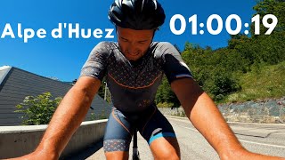 Alpe dHuez  1 hour 19 seconds  Full Climb  Cycling Motivation [upl. by Crandale495]