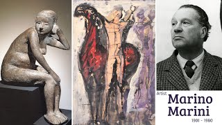 Italian Sculptor Artist Marino Marini  Sculpture amp Paintings  WAA [upl. by Agbogla349]