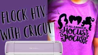 How To Use Flock HTV With Cricut [upl. by Gierc]