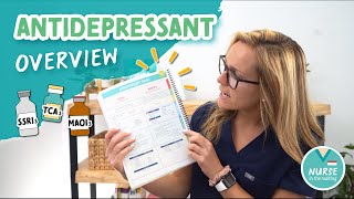 ANTIDEPRESSANTS Overview SSRIs MAOIs TCAs  Nursing Pharmacology  NurseInTheMaking [upl. by Rhpotsirhc364]