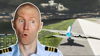 Real 747 Pilot Crashes In MFS 2020 Landing Challenge [upl. by Ronnholm650]