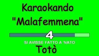 Karaoke Italiano  Malafemmena  Antonio de Curtis  TOTO  Testo [upl. by Ardua]