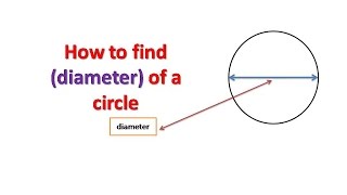 How to find diameter of a Circle [upl. by Jaal]