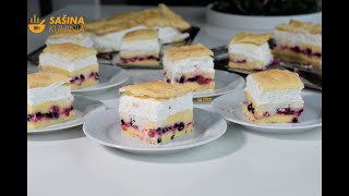 Kremšnite sa šumskim voćem recept krempita  Sašina kuhinja [upl. by Enelyahs]