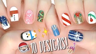 10 Easy Nail Art Designs for Christmas The Ultimate Guide 4 [upl. by Auqinahs]