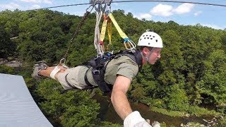 Georgias Historic Banning Mills has the Worlds Largest Zip Line Canopy Tour [upl. by Aizitel]