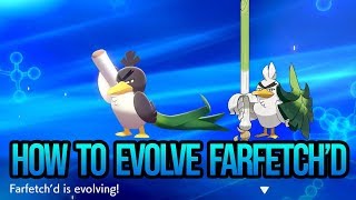 HOW TO EVOLVE FARFETCHD TO SIRFETCHD  Pokemon Sword and Shield [upl. by Amada]