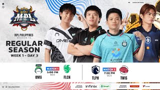 🔴 LIVE  MPL PH S15  FILIPINO  Week 1 Day 3 [upl. by Caryn]