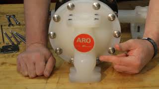 ARO EXP 1quot NonMetallic Diaphragm Pump Disassembly Tutorial [upl. by Romonda]