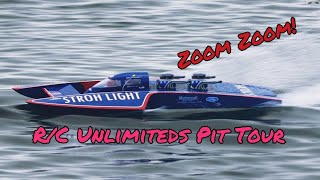 Radio Controlled Racing Hydroplane Pit Tour  RC Unlimiteds Atomic Cup [upl. by Brothers]