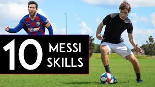 TOP 10 MESSI SKILLS to Beat Defenders [upl. by Mada625]