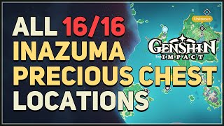 All 16 Inazuma Precious Chest Locations Genshin Impact [upl. by Htezzil]