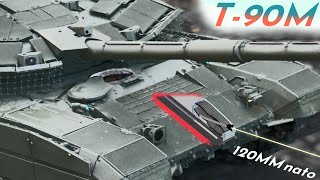 T90M RELIKT armor vs Leopard 2 DM53 APFSDS [upl. by Aisyram]