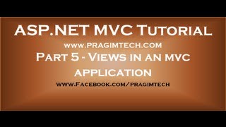 Part 5 Views in an mvc application [upl. by Ailad]