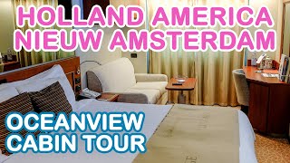 Nieuw Amsterdam Oceanview Cabin Tour Holland America [upl. by Sivad481]