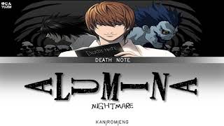 Death Note  Ending Full 1『Alumina』 by NIGHTMARE  Lyrics [upl. by Lindner]