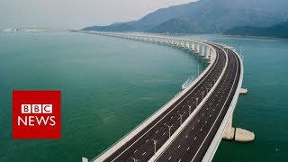 Worlds longest sea bridge  BBC News [upl. by Crofoot]