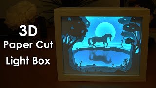 How To Create A 3D Paper Cut Light Box  DIY Project [upl. by Assillim625]