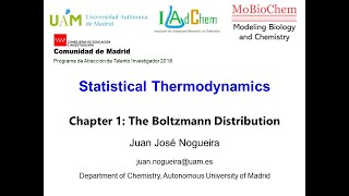 Statistical Thermodynamics Chapter 1 The Boltzmann Distribution [upl. by Eide750]