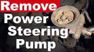 VW Power Steering Pump Removal [upl. by Jahn]