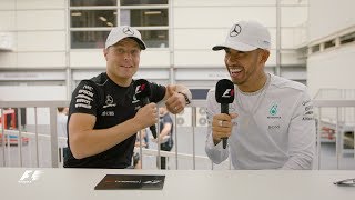 Mercedes Lewis Hamilton amp Valtteri Bottas  F1 Grill the Grid [upl. by Selij]