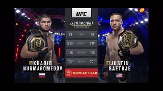 Khabib Nurmagomedov Vs Justin Gaethje Full Fight Ufc 254 Main Event [upl. by Assil459]