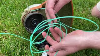 How To Refill a Spool on Stihl FSA 57 String Trimmer  AutoCut C 32 Linehead [upl. by Verna]