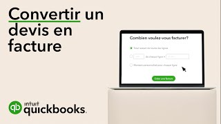 Comment convertir un devis en facture dans QuickBooks en ligne [upl. by Tremaine]