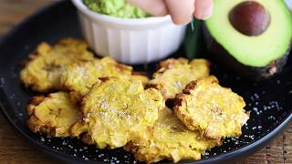 Air Fryer Tostones Twice Air Fried Plantains [upl. by Vic]