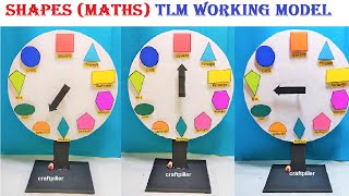 Maths 3d Shapes TLM working model making for maths teachers howtofunda [upl. by Aihsela487]