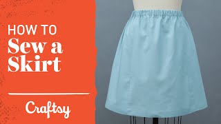 How to Sew a Skirt Quick amp Easy Project  Craftsy Sewing Tutorial [upl. by Gowon]