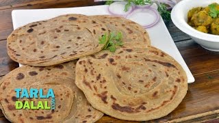 Lachha Paratha Recipe Whole Wheat multi Layered Indian Bread by Tarla Dalal [upl. by Flessel252]