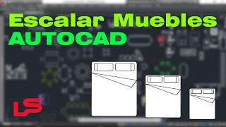 Autocad  Escalar Muebles Bloques u objetos [upl. by Ical]